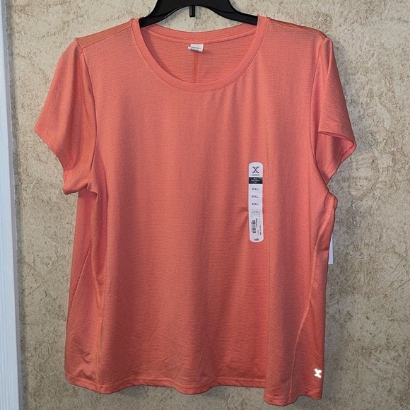 Xersion Womens Mesh Crew Neck Short Sleeve T-Shirt Size XXL New - Picture 2 of 6